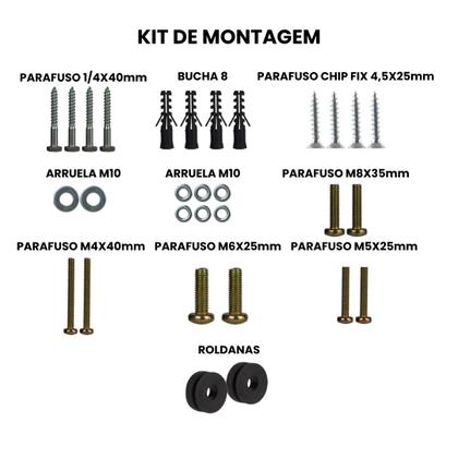Imagem de SUPORTE FIXO PARA PAREDE OU PAÍNEL EM MDF Para Smart TV Tela QLED 55" Samsung 55Q80A 4K