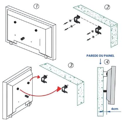 Imagem de Suporte Fixo Para Smart Tv Led 43" Full Hd Sony KDL-43W665F