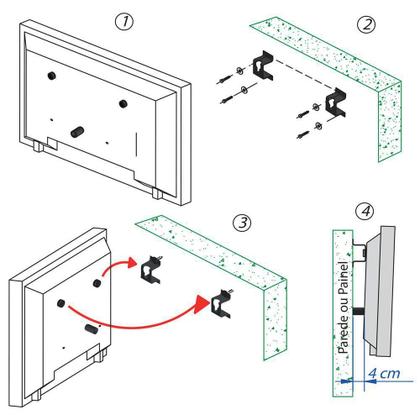 Imagem de Suporte Fixo Para Tv De 10" A 100" Para Parede Ou Painel