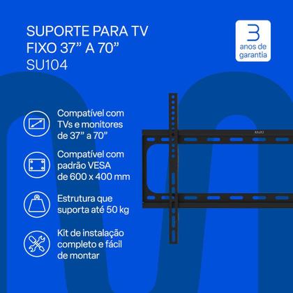 Imagem de Suporte Fixo para TV de 37 a 70 Polegadas Multi - SU104