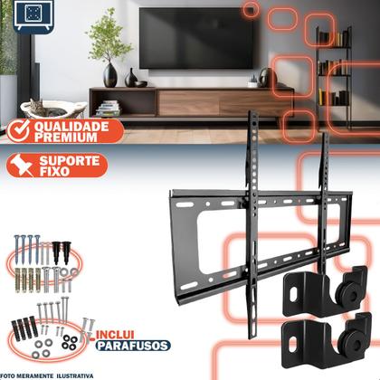 Imagem de Suporte Fixo Parede 40 a 80 Pol Universal Smart Led Lcd + Suporte Fixo 13-70 Pol Ultra Slim