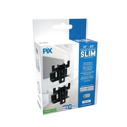 Imagem de Suporte Fixo Slim 10" a 85" Universal PIX Perfil 23mm