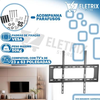Imagem de Suporte Fixo Ultra Slim Para Tv Led Lcd Smart De 26 Ao 63
