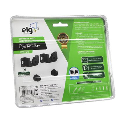 Imagem de Suporte Fixo Universal De Parede Para Tvs 14 A 84 Uni100 - ELG