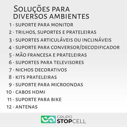 Imagem de  Suporte Fixo Universal em Alumínio para TV 10" a 85" - SBRUAB700 Brasforma