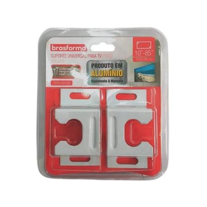 Imagem de  Suporte Fixo Universal em Alumínio para TV 10" a 85" - SBRUAB700 Brasforma