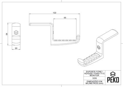 Imagem de Suporte Fone Headphone Headset Canto De Tela Tv Monitor
