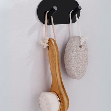 Imagem de Suporte Gancho Duplo Sem furos Multiuso Ferro Organizador