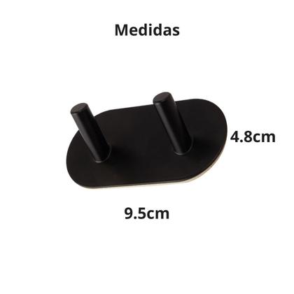 Imagem de Suporte Gancho Duplo Sem furos Multiuso Ferro Organizador