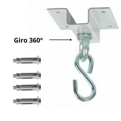Imagem de Suporte Giratório Teto P/ Saco De Pancada Cadeira De Balanço Suspensa Completo-1,0MTS Corrente