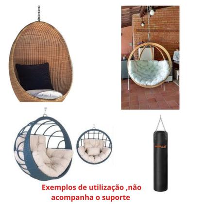 Imagem de Suporte Giratório Teto P/ Saco De Pancada Cadeira De Balanço Suspensa Completo-1,0MTS Corrente