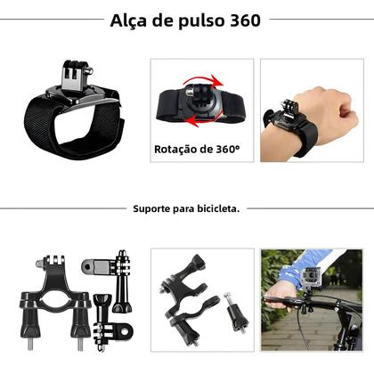 Imagem de Suporte GoPro Hero 13 12 11 10 9 8 7 Black Para DJI Osmo Action Insta360 Sjcam Acessórios Para