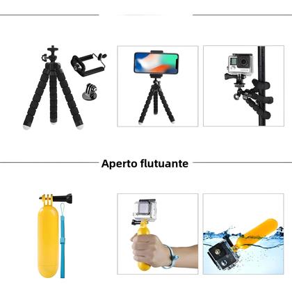 Imagem de Suporte GoPro Hero 13 12 11 10 9 8 7 Black Para DJI Osmo Action Insta360 Sjcam Acessórios Para