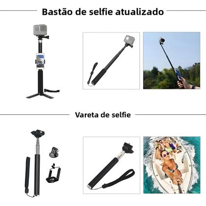 Imagem de Suporte GoPro Hero 13 12 11 10 9 8 7 Black Para DJI Osmo Action Insta360 Sjcam Acessórios Para