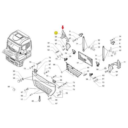 Imagem de Suporte Grade Iveco Trakker Stralis 450S42 200S42 504339766