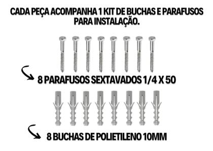 Imagem de Suporte Grapa Para Pia Parafusar Super Reforçado mão francesa com 2 Unidades e Kit de instalação