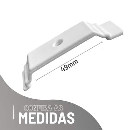 Imagem de Suporte Inove Com Presilha Trilho Suiço Duplo Instalação Parede Cortina Wave Kit com 1.2.3.4.5.6 Un