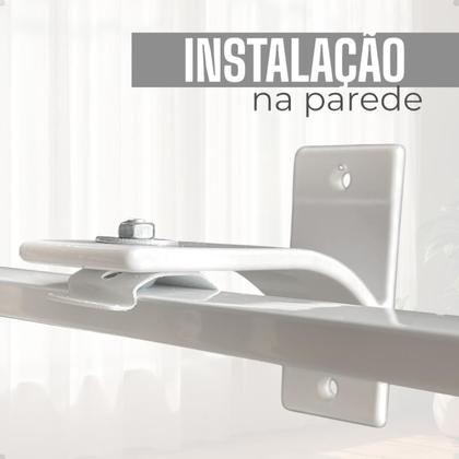 Imagem de Suporte Inove Trilho Suiço Simples Instalação Parede Cortina Wave Kit com 1.2.3.4.5.6 Un