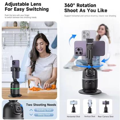 Imagem de Suporte Inteligente para Celular 360 Rastreamento Facial e Controle por Gestos RGB Oberon OR-1679