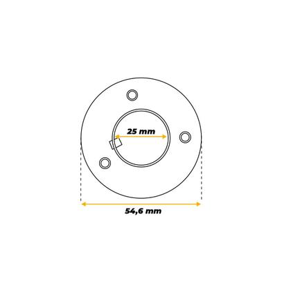 Imagem de Suporte Lateral Redondo Para Tubo Cabideiro Com Trava