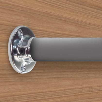 Imagem de Suporte Lateral Redondo Para Tubo Cabideiro Com Trava