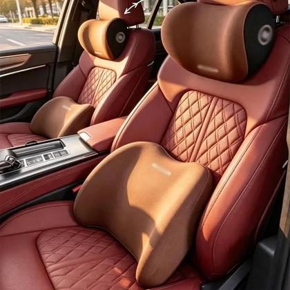 Imagem de Suporte Lombar Universal Para Carro, Proteção Para O Pescoço, Almofada De Espuma Memória Respirável