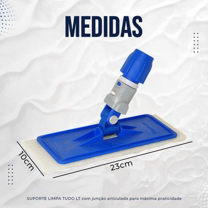 Imagem de Suporte Lt Limpa Tudo + 10 Fibras: Kit Completo Para Limpeza