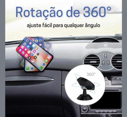 Imagem de Suporte Magnético 360 Automotivo Celular Com Imã Neodimio - JESHOP