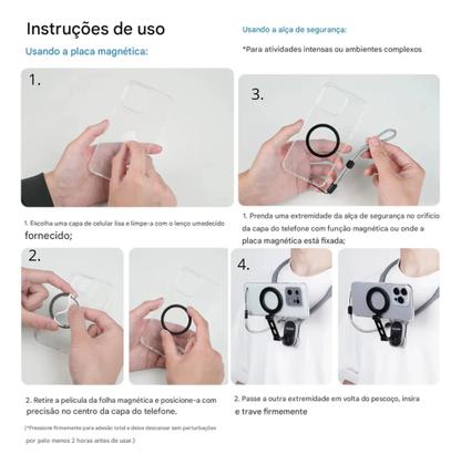 Imagem de Suporte Magnético de Pescoço para Smartphone e Câmera de Ação Celular MTG188