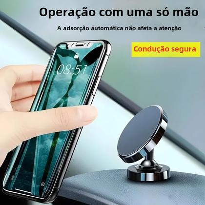 Imagem de Suporte Magnético Universal para Carro - Compatível com iPhone, Samsung e Xiaomi