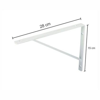 Suporte Mão Francesa com Kit Montagem 30cm Branca DiCarlo Imagem de Suporte Mão Francesa com Kit Montagem 30cm Branca DiCarlo