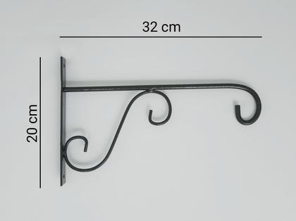 Imagem de Suporte Mão Francesa Para Vaso de Flor Floreira 2 Peças em Ferro na Cor Preta