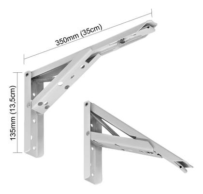 Imagem de Suporte Mão Francesa Retrátil Reforçada 35cm Mesa Dobrável