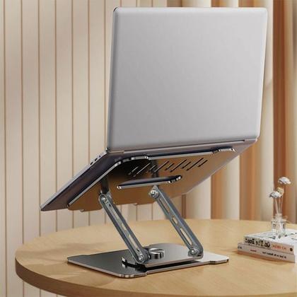 Imagem de Suporte Mesa Apoio Base Stand Notebook Articulado Ajustável  Ergonômico Dobrável Alumínio Premium 