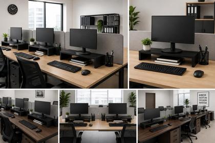 Imagem de Suporte Mesa MDF Para Monitor E Tela Lcd 40 X 20 Cm 8,5 Cm Altur