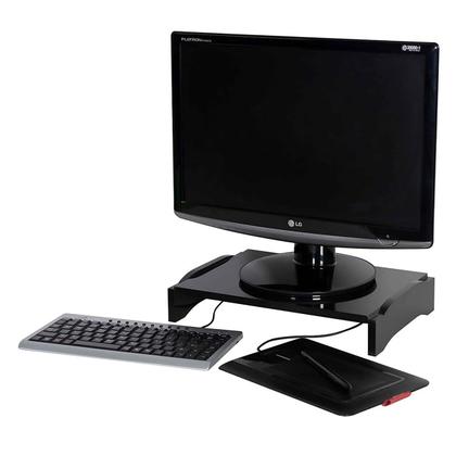 Imagem de Suporte Mesa Monitor Notebook Modular MDF Stalo Preto