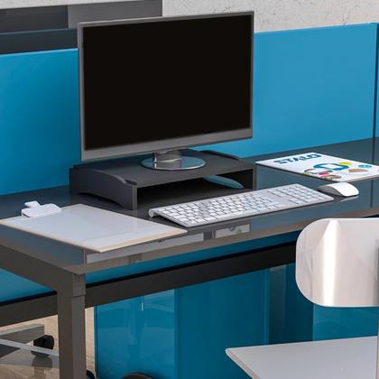 Imagem de Suporte Mesa Monitor Notebook Modular MDF Stalo Preto