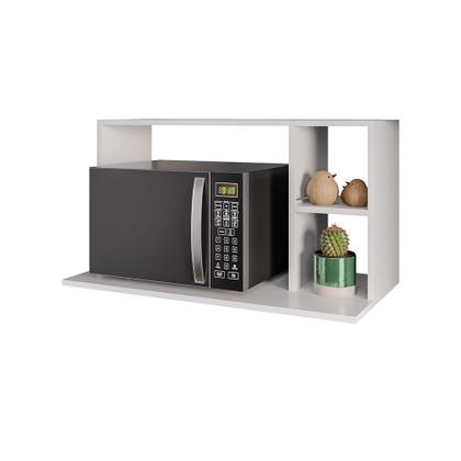 Imagem de Suporte Microondas com 2 Nichos em MDP Suspenso Zain 80cm M12 - D'Rossi