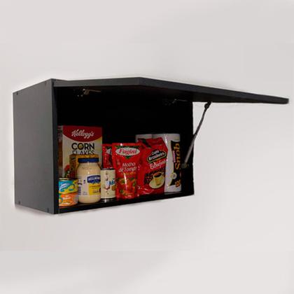 Imagem de Suporte Microondas Cozinha Gabinete Nicho Multiuso Mdf Preto