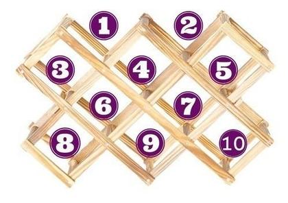 Imagem de Suporte Mini Adega Porta Vinhos Retrátil Madeira 10 Garrafas