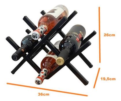 Imagem de Suporte Mini Aparador Vinho 4 Garrafas Adega Aço Industrial