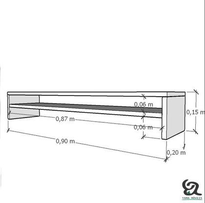 Imagem de Suporte Monitor Mdf Base Notebook Mesa Escritório Compacta
