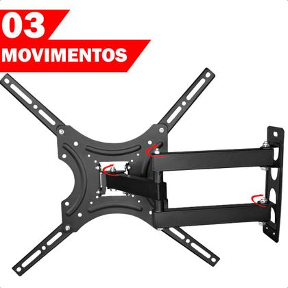 Imagem de Suporte Móvel Articulável Para Tv Monitor 32 a 55 Polegadas Suporta Até Kg 22kg