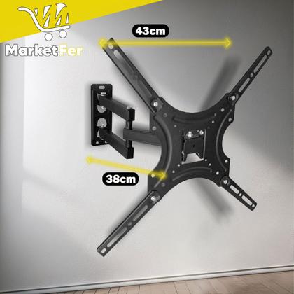 Imagem de Suporte Móvel Articulável Para Tv Monitor 32 a 55 Polegadas Suporta Até Kg 22kg