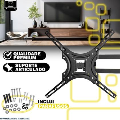 Imagem de Suporte Móvel Articulável Para Tv Monitor 32 a 55 Polegadas Suporta Até Kg 22kg