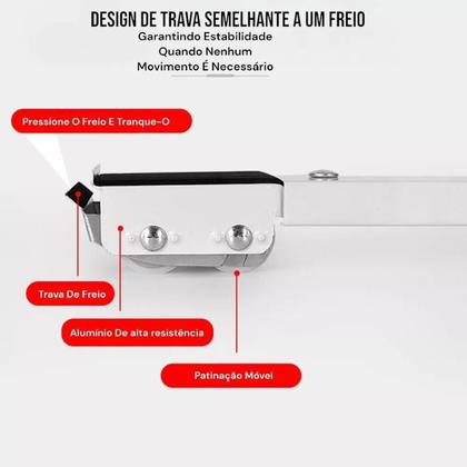 Imagem de Suporte Móvel Com Rodinhas Pé Nivelador Base Ajustável Com Rodinhas Ideal Para Geladeiras, Máquina de Lavar, Móveis