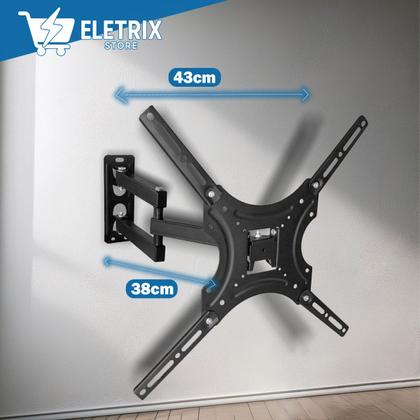Imagem de Suporte Móvel TV 23 63 Polegadas Triarticulado Ajustável Braço Longo Retrátil