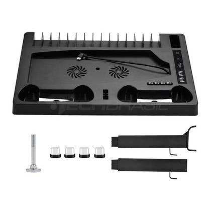 Imagem de Suporte Multifunção Cooler Carregador 3 USB Compatível Com PlayStation 5 Digital Ultra Base
