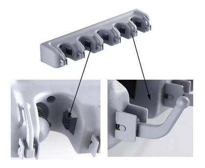 Imagem de Suporte Multiuso 6 Posições Porta Vassoura Rodo Chave Oferta