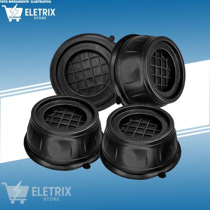 Imagem de Suporte Nivelador Antivibração Ajustável Proteção De Piso E Estabilidade Para Eletrodomésticos Kit Com 4 Pés